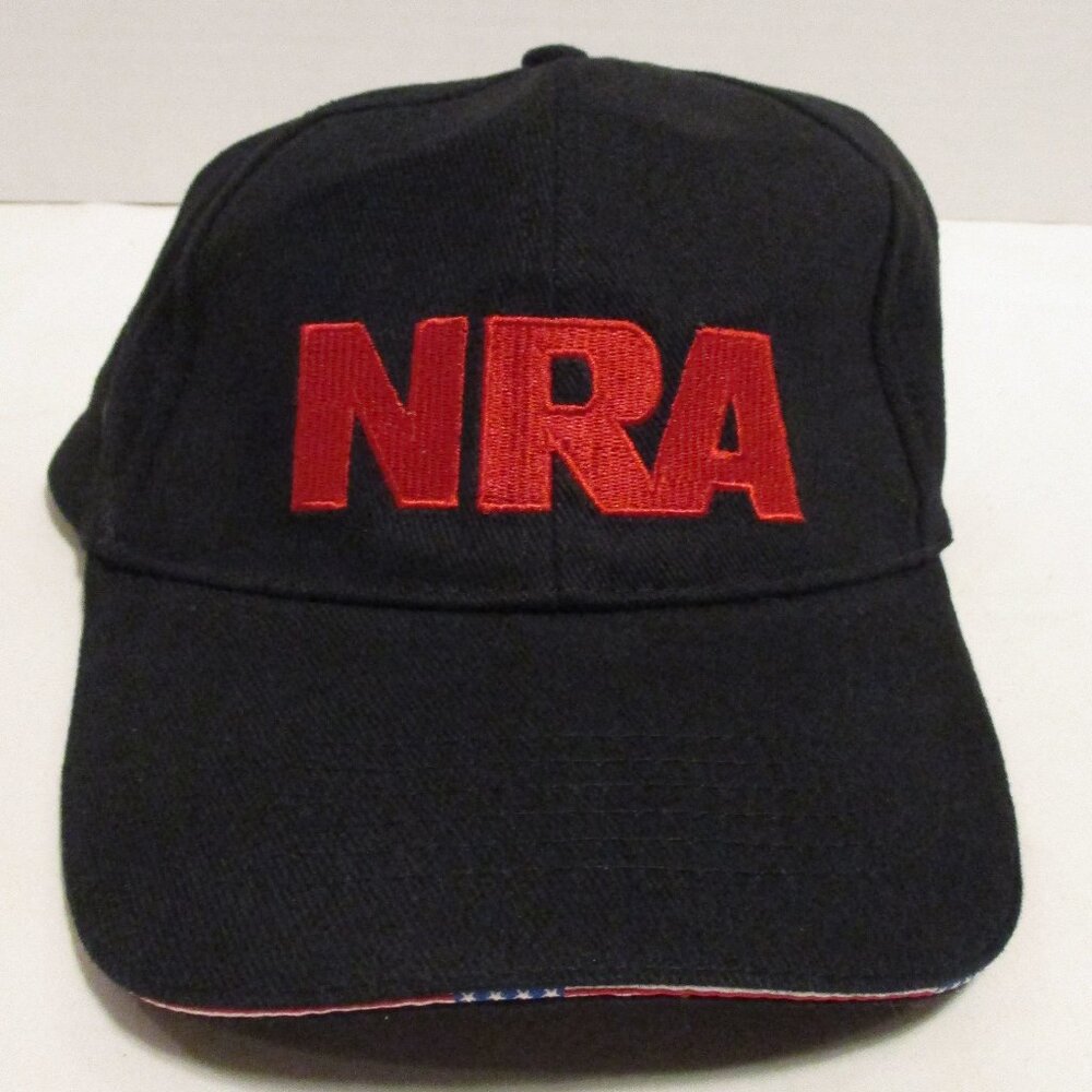 NRA Hat NEW National Rifle Association Adjustable Back Cap Black Red Outdoor Hat